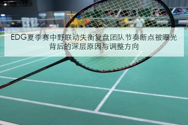 EDG夏季赛中野联动失衡复盘团队节奏断点被曝光背后的深层原因与调整方向
